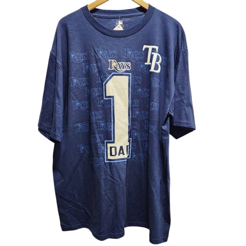 Genuine merchandise MLB Tampa Bay Rays #1 Dad‎ t shirt XL New